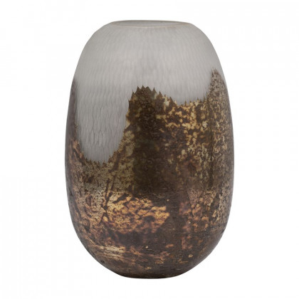 Sagebrook - 9" Glass Textured Vase With Foil