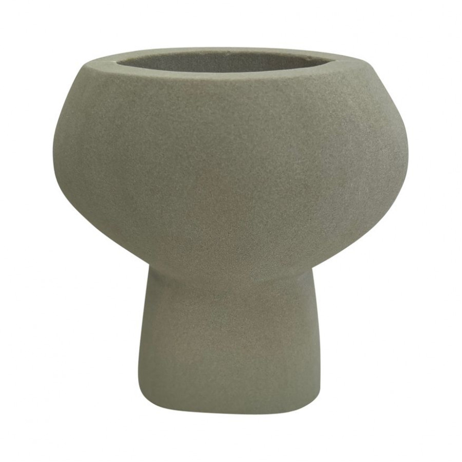 Sagebrook 7" Stone Bulbous Vase - Natural