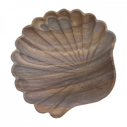 Sagebrook - 12" Stone Shell Decorative Plate in Natural