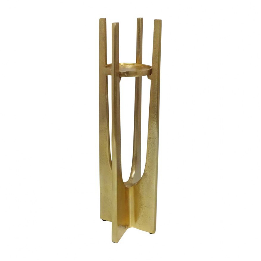Sagebrook 16" Metal Pillar Candle Holder - Gold