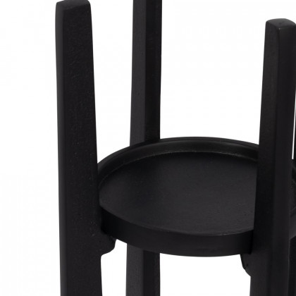 Sagebrook 16" Metal Pillar Candle Holder - Black