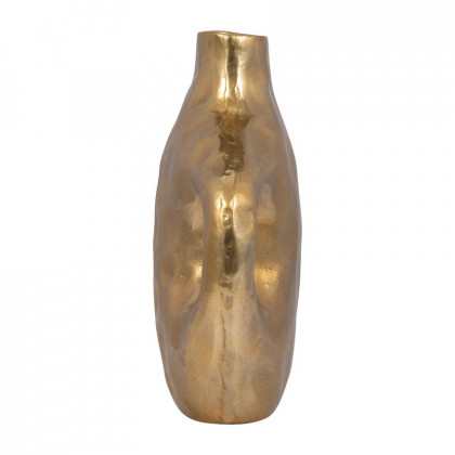 Sagebrook 14" Metal Hammerd Cut-out Vase - Gold