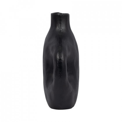 Sagebrook 11" Metal Hammerd Cut-out Vase - Black