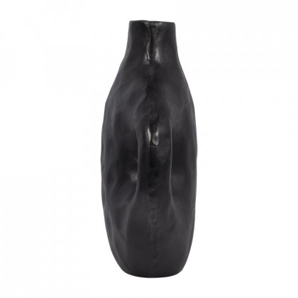 Sagebrook 14" Metal Hammerd Cut-out Vase - Black