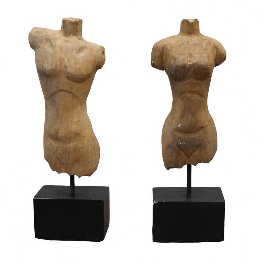 Sagebrook - 15" Wood Male Bust