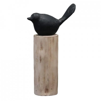 Sagebrook - 9" Resin Bird Perched On Log