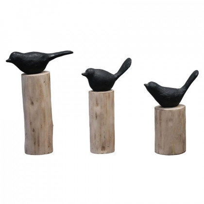Sagebrook - 9" Resin Bird Perched On Log