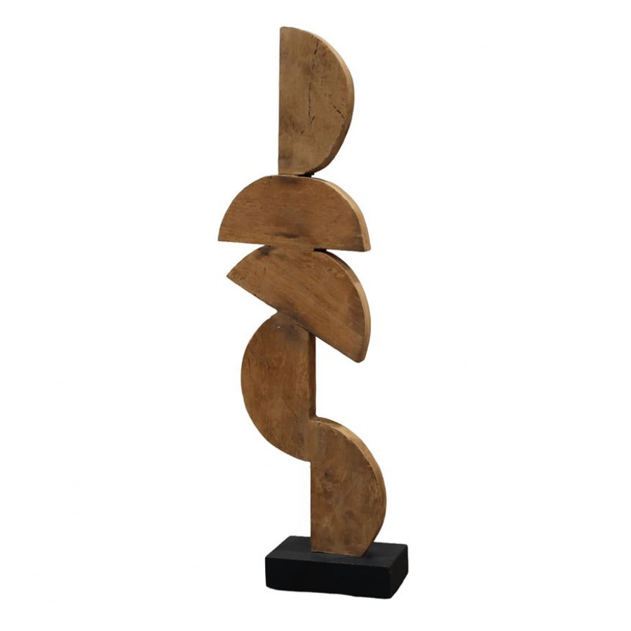 Sagebrook 30" Wood 5 Half Circles Stacking - Brown