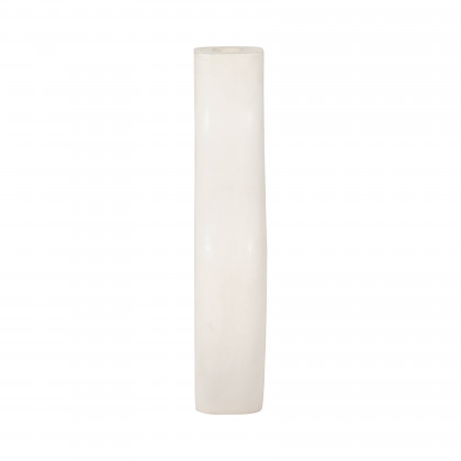 Sagebrook 12" Mango Wood Cut-out Vase - White