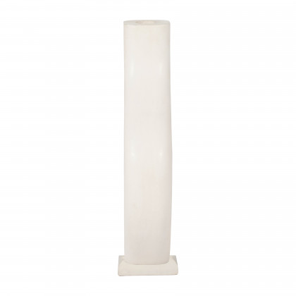 Sagebrook 15" Mango Wood Cut-out Vase - White
