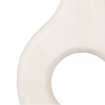 Sagebrook 15" Mango Wood Cut-out Vase - White
