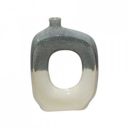 Sagebrook - 15" Ceramic Curvy Open Cut-out Vase
