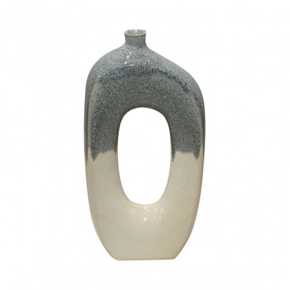 Sagebrook - 15" Ceramic Curvy Open Cut-out Vase