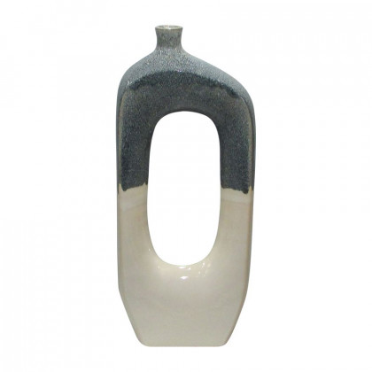 Sagebrook - 15" Ceramic Curvy Open Cut-out Vase