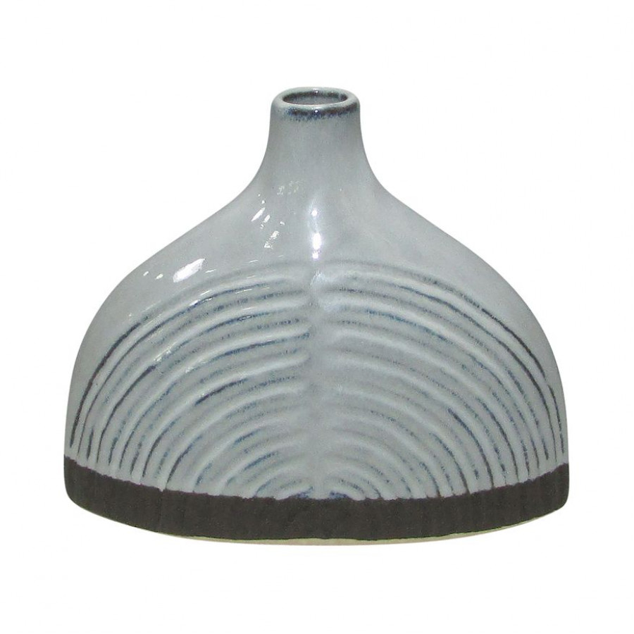 Sagebrook 6" Ceramic Half Dome Arch Vase - Blue