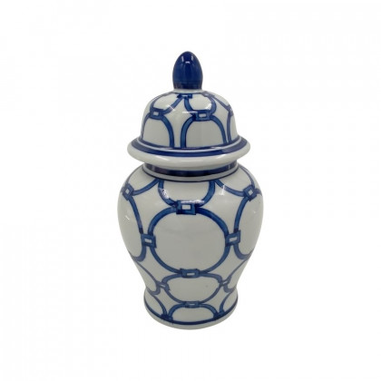 Sagebrook - 18" Ceramic Links Temple Jar