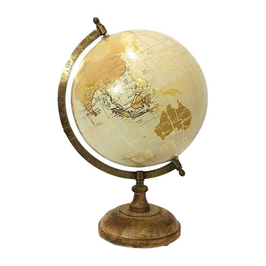 Sagebrook - 13" Plastic Decorative Globe in Gold