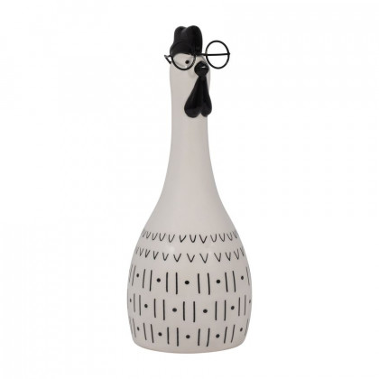 Sagebrook - 7" Ceramic Chubby Rooster With Glasses