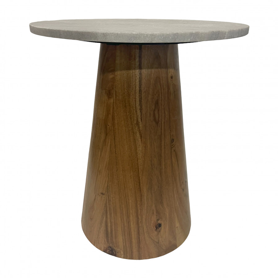 Sagebrook - 19" Metal Hourglass Marble Top Side Table