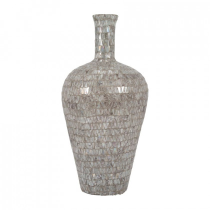 Sagebrook 24" Glass Mosaic Vase - Brown Quartz