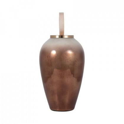 Sagebrook 22" Glass Vase Round Resin Topper - Copper