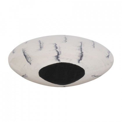 Sagebrook 33" Metal Enameled Round Vase - Distressed White