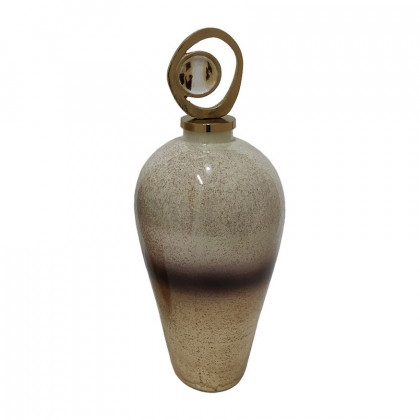 Sagebrook - 22" Glass Vase Round Resin Topper