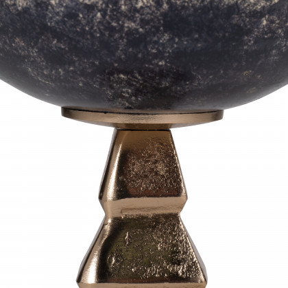 Sagebrook - 11" Glass Bowl with Stand in 2-Tone White