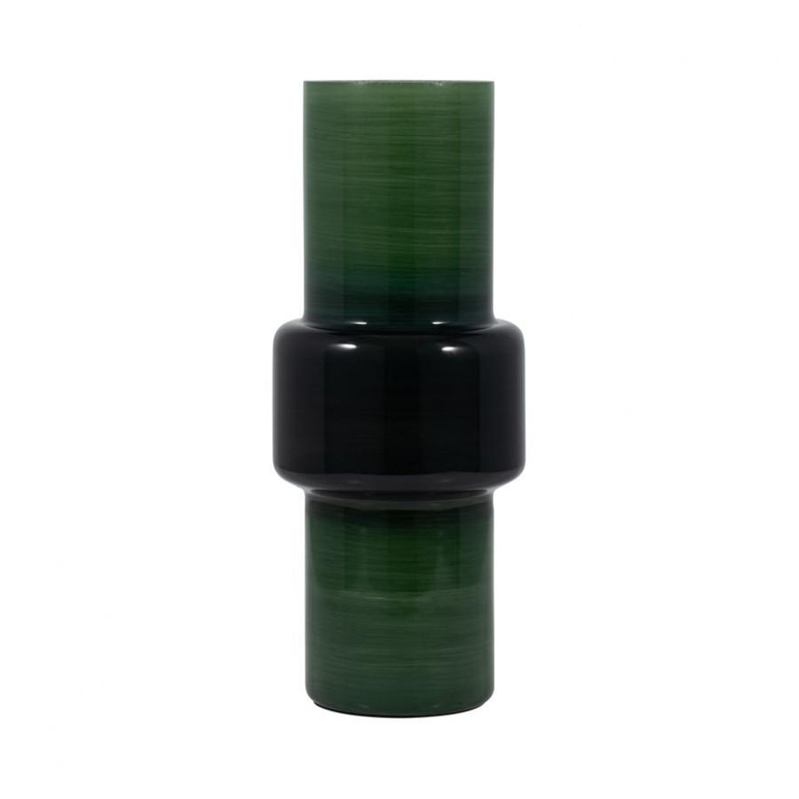 Sagebrook 15" Glass Modern Cylinder Vase - Green