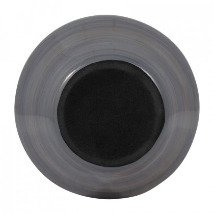 Sagebrook 18" Glass Enameled Vase - Gray/Black