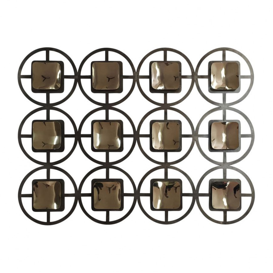 Sagebrook - Metal Circles Wall Decor in Gold/Black