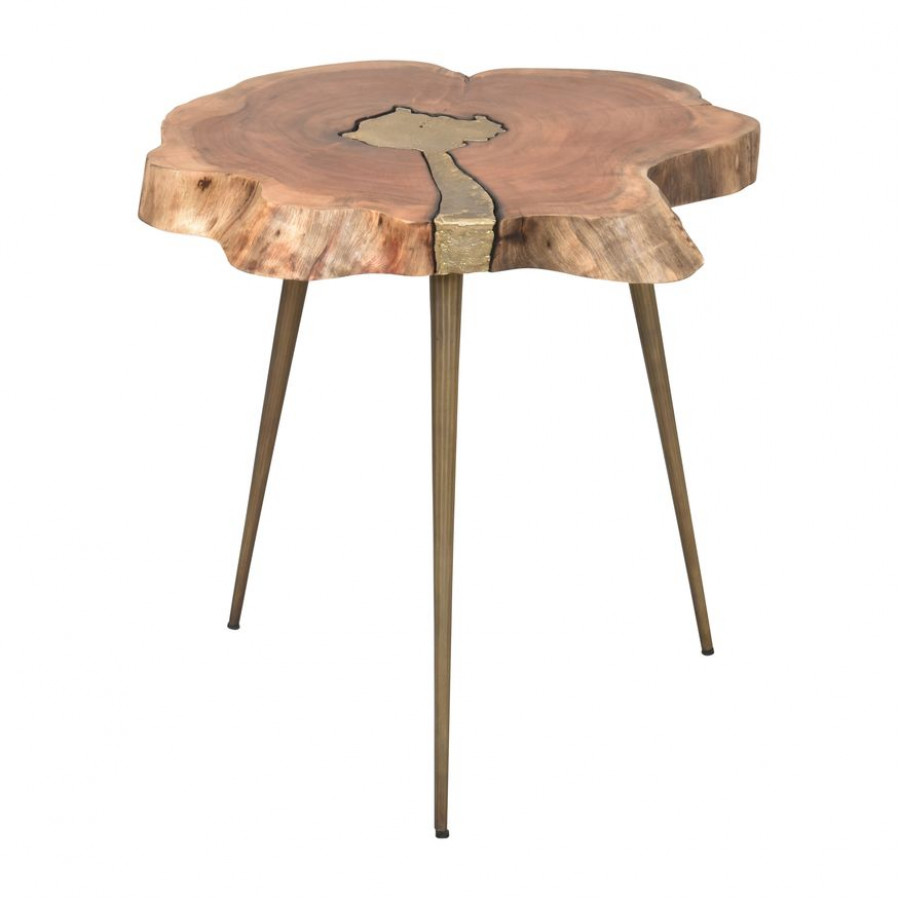 Sagebrook - Natural Wood Side Table in Brown