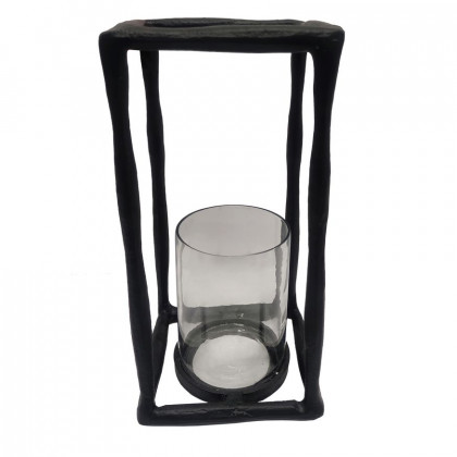 Sagebrook - 12" Metal Open Square Hurricane Holder