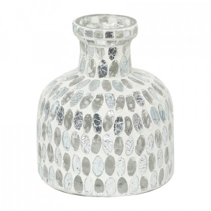 Sagebrook - 17573 18" Glass Vase With Metal Ring