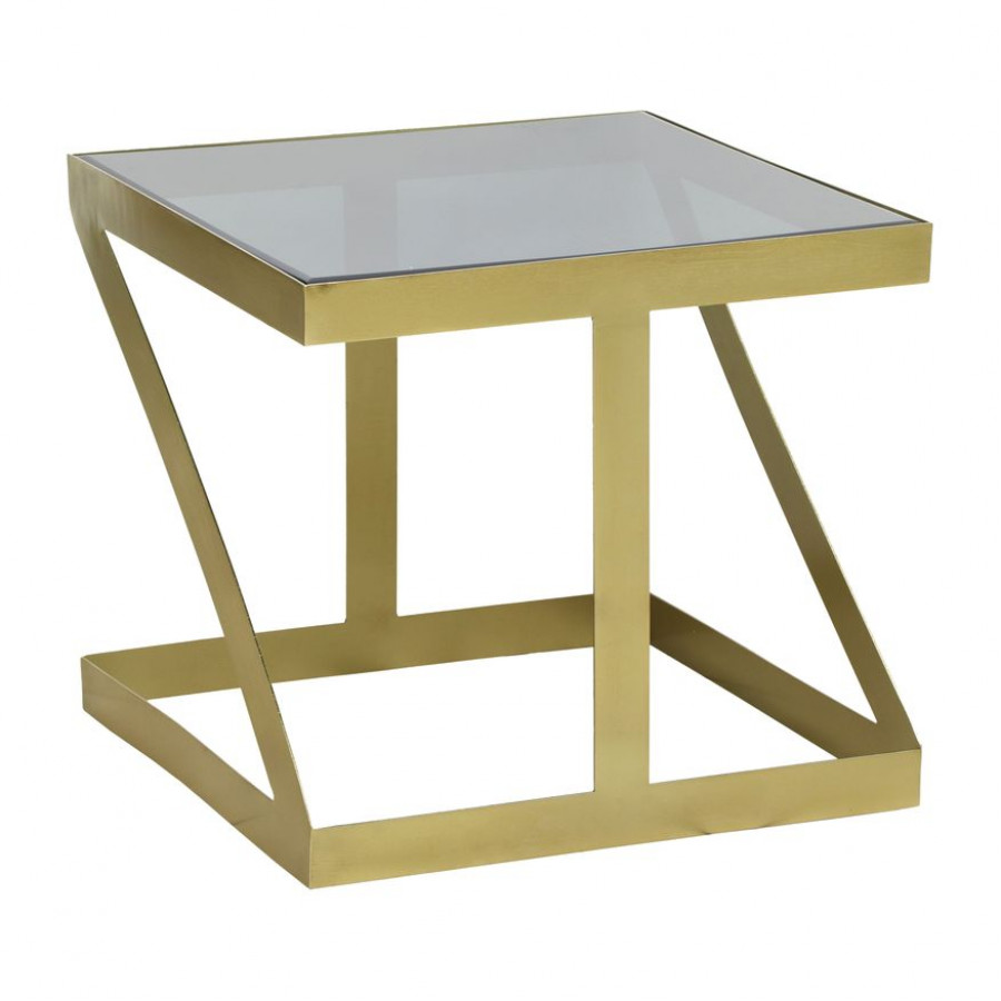 Sagebrook - Metal Contemporary Side Table in Gold/Black