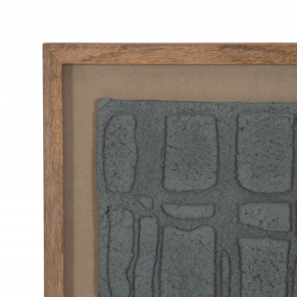 Sagebrook - 28"x35" Paper Mache Wall Art Framed Glass in Dark Gray