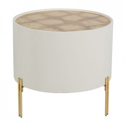 Sagebrook - Wood Gold Leaf Top Side Table