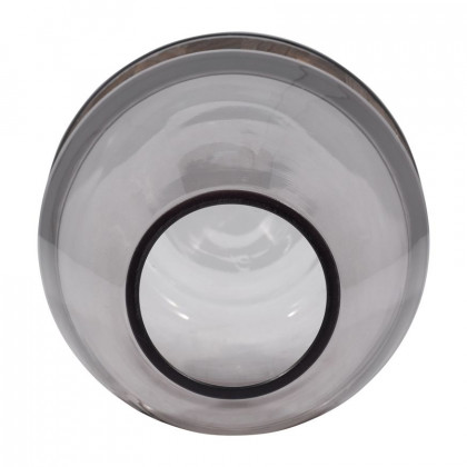 Sagebrook 8" Glass Belly Vase With Wood Band - Clear