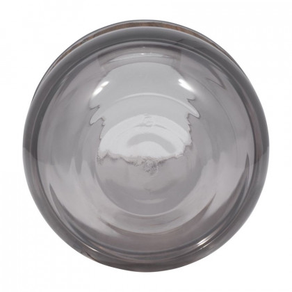 Sagebrook 8" Glass Belly Vase With Wood Band - Clear