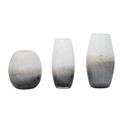 Sagebrook 8" Glass Crackle Vase - Multi