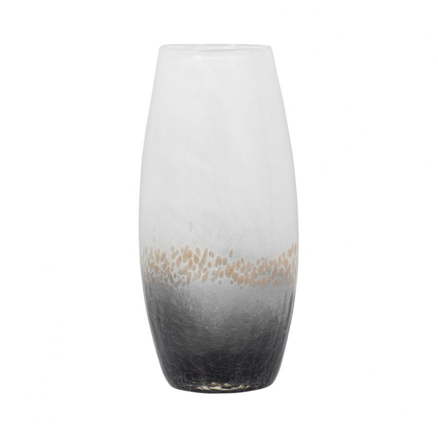 Sagebrook - 8" Glass Crackle Vase