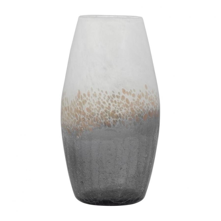 Sagebrook 12" Glass Crackle Vase - Multi