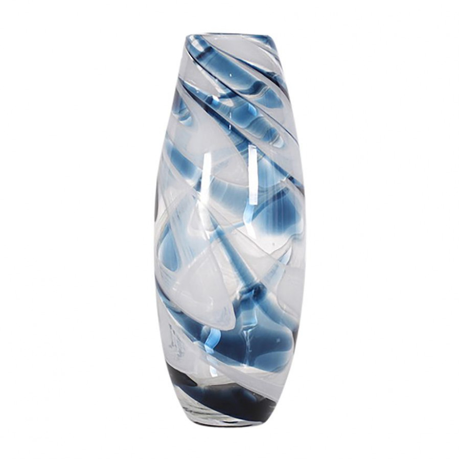 Sagebrook - 12" Glass Swirl Vase