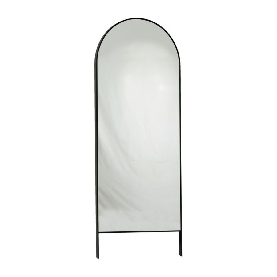 Sagebrook - Metal Arch Floor Mirror On Stand in Black