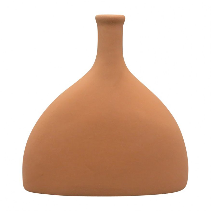 Sagebrook 7" Ceramic Half Dome Vase - Terracotta