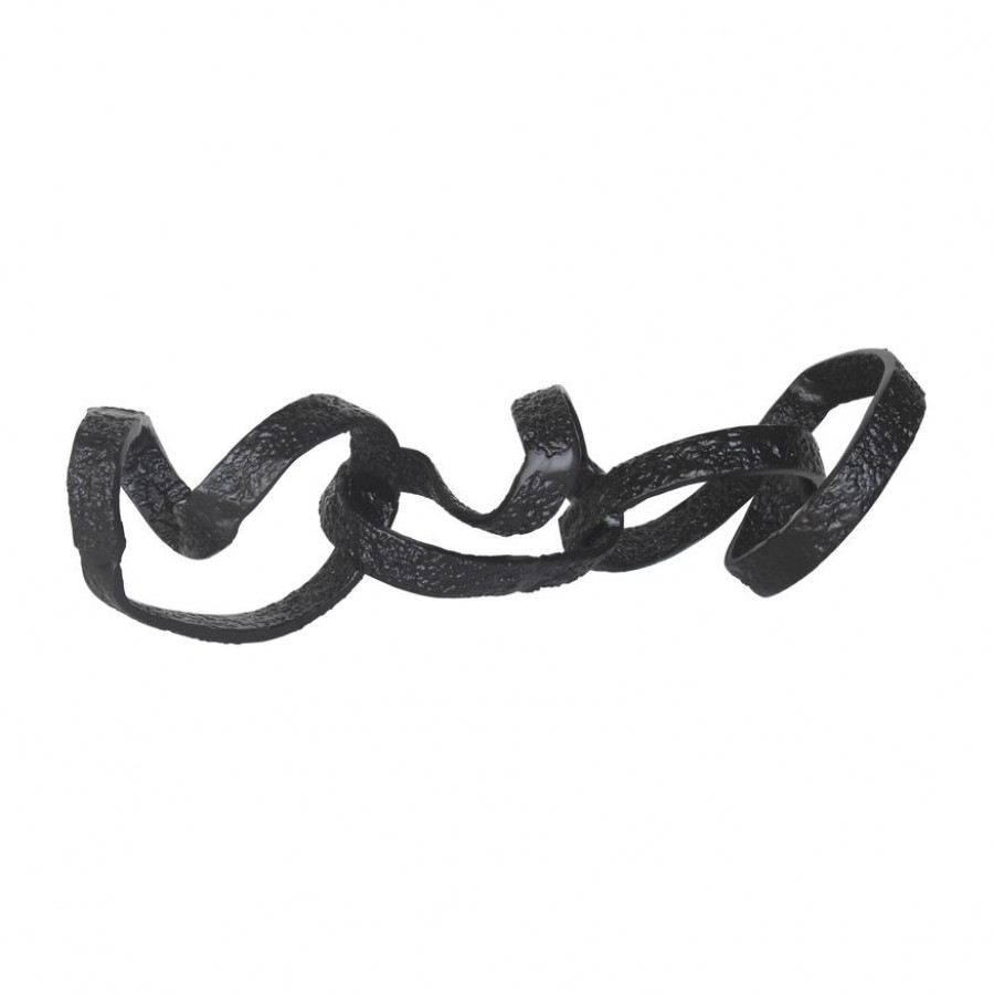Sagebrook 27" Metal Swirly Table Object - Black