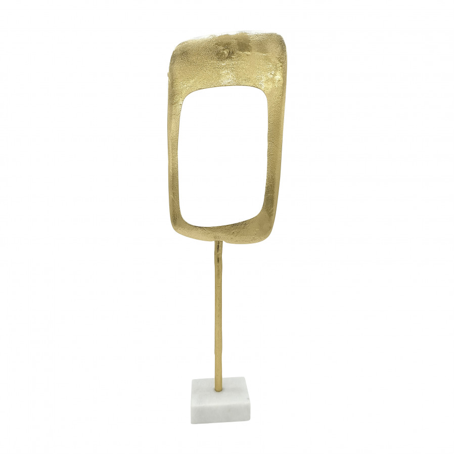Sagebrook 27" Metal/Marble Table Top Decor - Gold
