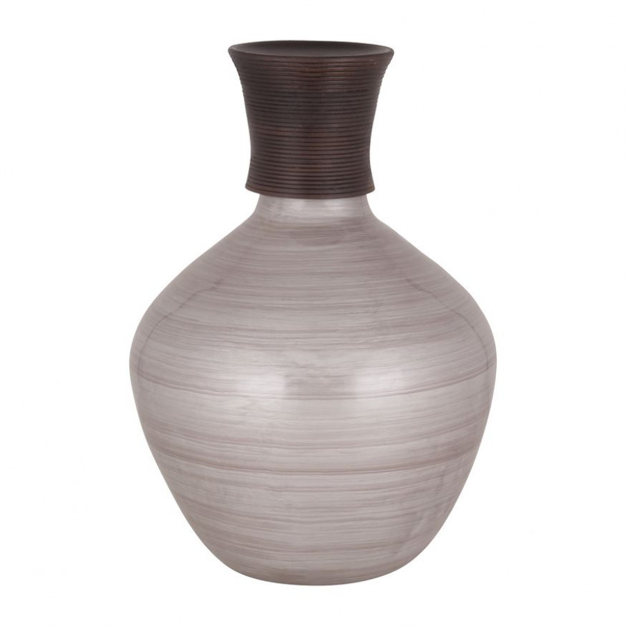 Sagebrook - 22" Glass Wooden Top Vase in Blush
