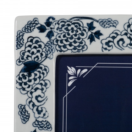 Sagebrook 5"x7" Ceramic Chinoiserie Photo Frame - Blue/White