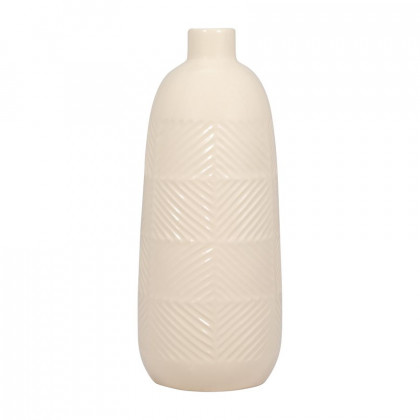 Sagebrook - 12" Ceramic Ribbed Vase